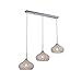 DINGGU Chrome Finish Modern 3 Lights Crystal Chandelier Pendant Lighting for Dining Room
