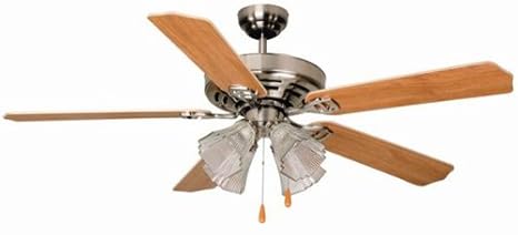 Aloha Breeze 52 Dual Mount Brushed Nickel Ceiling Fan With 4