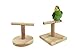 MINORPET Wood Perch Training Stand Bird Cage Accessories for Parrots Parakeets Lovebirds Cockatiels Exercise Play Toys (Square Base)thumb 1