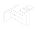 Stainless Steel Handrail Wall Bracket Square for Flat Bottom Tube Slim