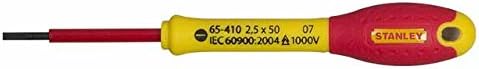 STANLEY 1-65-410 - Destornillador aislado vde 1000v FatMax plana 2,5 x 50 mm