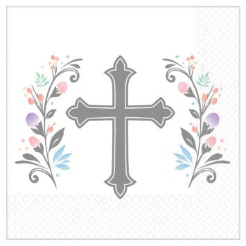 Inspirational Cross Religious Party Supplies for 36 People | Bundle Includes Dessert Plates and Napkins | Baptism Holy… - Image 4