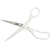 JAM PAPER Multi-Purpose Precision Scissors - 8 Inch - White - Ergonomic Handle & Stainless Steel Blades - Sold Individually