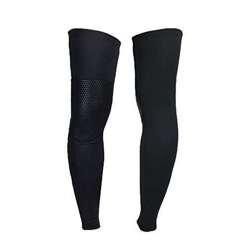 Sports Knee Pads Knee Brace Support Compression Sleeves Lengthened Breathable Thigh Calf Protection Leg Foot Support, Basketball Football Climbing Protective Gear Impact Kneepad - Thumbnail 4