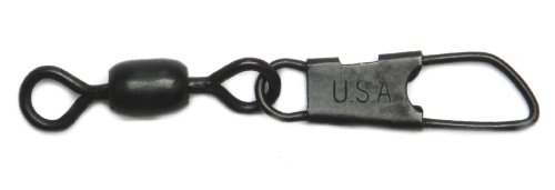 Brad's Killer Fishing Gear Rosco Snap Swivels-Pack of 100 (Black, 7)
