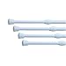 Crafts Graphy 3 Packs Tension Curtain Rods for Windows No Drill Adjustable Pressure Rod - 24 to 43.3 Inches, White