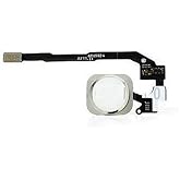 ePartSolution Replacement for iPhone 5S/SE Home Button Module Key Flex Cable USA (White)