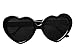 Kobwa(TM) Black Super Cute Heart Shaped Sunglasses Lovely Fashion Eyewear With Kobwa's Keyring