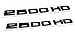 2pcs 2500HD 2500 HD Nameplates Emblems Badges Replacement for Gm Silverado Sierra (Black)