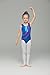 Mdnmd Girls' Gymnastics Tank Leotard with Two Streamline Pattern (Tag 150 - Age 12 - 14 ( CL ), Royal Blue)