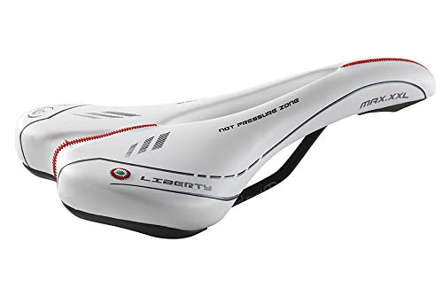 Selle Montegrappa Liberty XXL Racing Bike Saddle, Made in Italy, White