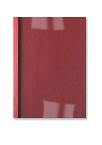 GBC LeatherGrain Thermo-Bindemappen, 100 Stück, A4, rot, 3mm