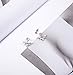 DOMILINA 18K White Gold Plated Clear Crystal Leaf Feather Ear Jacket Earrings Back Ear Cuffs Stud Earring(Sliver)