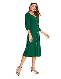 ESPRLIA - Vestido de media cintura para mujer (negro, L)