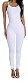 Baifern Women's Spaghetti Strap Backless Bodycon Long Jumpsuits