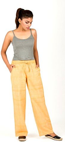 Women Dresses Yellow String Khadi Indian Pants Khaadi