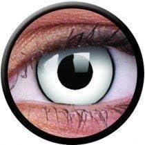 Crazy Contact Lenses COSMETICS{1 DAY} {WHITE ZOMBIE} Care guide For Halloween Eye Practice Set Included