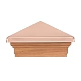McFarland Cascade Terratec Copper High Point Cedar Post Cap, Fits 4x4-Inch Post