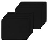 (10 Pack) 2MM Thickness Speed Rubber Mouse Pad Black 1030 Skid Resistant -Black