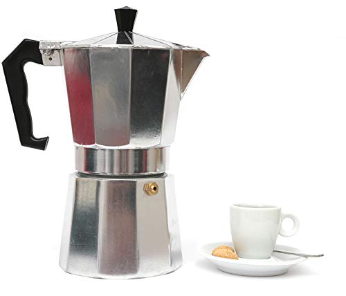 Clixde Espressokocher Moka Expresso Aluminium groß grau 12 Tassen 600 ml Italienisch – Bild 7