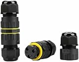 3DBUYER 3Pin Waterproof Junction Box M16 Cable Gland ABS+PC IP68 Black 2 Pack view 4