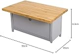 Panana Solid Oak Kitchen Worktop 50x45x0.3cm Unoiled Breakfast Bar view 3