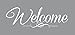 Welcome Letters Sticker for Front Door Modern Wall Art Vinyl Decals 15x5-Inch White