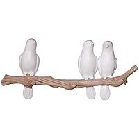 Evibooin Decor Wall Mounted Coat Rack | Birds On Tree Branch Hanger | for Coats, Hats, Keys, Towels, Clothes Storage Hanger (3 Hooks)