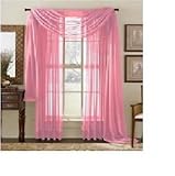 1 X Beautiful Elegant Voile Sheer Valance Scarf 37