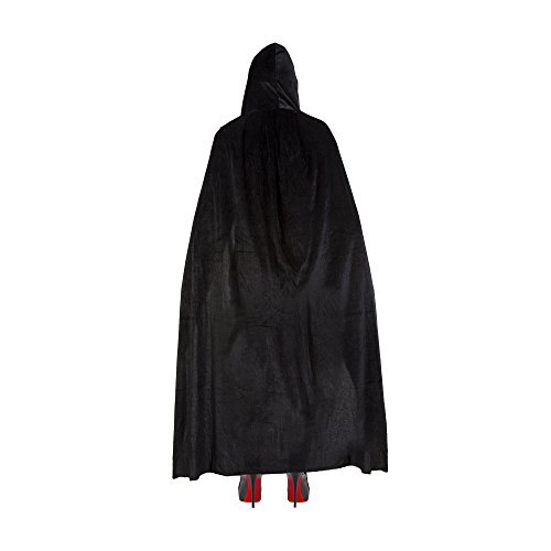 Robelli Unisex Deluxe Crushed Velvet Halloween Cape - Black
