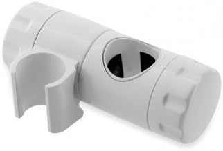 White Shower Head Holder Slider Bracket for 25mm Riser Rail