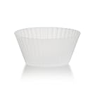 Siliconies Clear Silicone Baking Cups (12 ct), Reusable, Muffin Cups / Cupcake Liners - No Fillers, No Colorants - Dishwasher, Oven, Microwave Safe