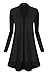 Urban CoCo Women's Solid Color Trendy Long Length Basic Cardigan (XL, black)