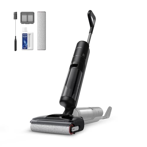 H12 Pro FlexReach Aspirapolvere Lavapavimenti, Design Piatto a 180°, 5 Min di Asciugatura, Aspirazione da 18.000 Pa, Pulizia del rullo a 90°C, 50 Min di pulizia continua