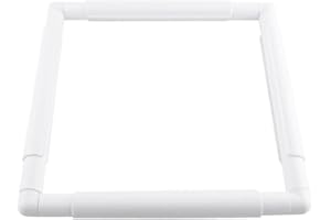 Metuynm Square Embroidery Hoop, 11inch Plastic Cross Stitch Frame Clip White DIY Sewing Tools Hoops Craft Embroidery Snap Frame Hoop for Cross Stitching Quilting, Needlepoint, Silk-Painting