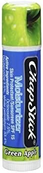 ChapStick Lip Moisturizer Skin Protectant Lip Balm, Green Apple 3 ea
