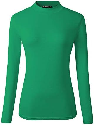 VeraneeWomen's Long Sleeve Slim Fit Turtleneck Basic Layering T-Shirt