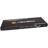 J-Tech Digital Scaler/Multi-Resolution Output (MRO) 18GBps 1x8 HDMI 2.0 Splitter HDR10/Dolby Vision 4K@60Hz 4:4:4 [JTECH-18GSP18M]