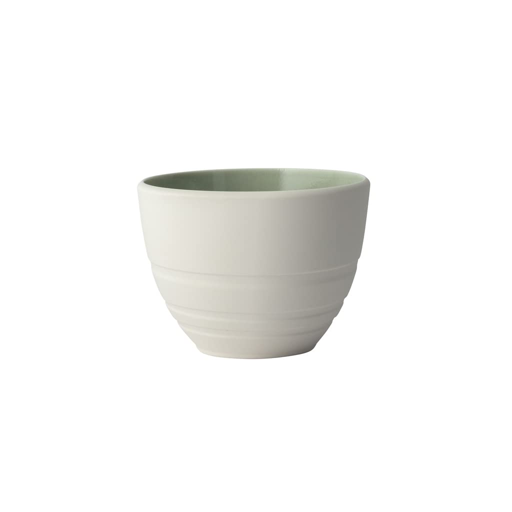 Villeroy & Boch - It's My Match Mineral Leaf Mug, a Beautifully Shaped Dinner Plate for Every Day, Premium Porcelain, Green, White, Dishwasher Safe