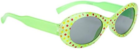 Girls Fashionable Round and Polka Dot Kids Butterfly Sunglasses UV400 - Ages 3-7 (Green)