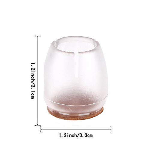 Chair Leg Caps Furniture Feet Chair Covers Protectors Silicone Floor Protectors Furniture Table Feet Covers (1" to 1-3/16", Round-32pcs)