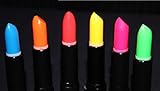 Set of SIX Neon Lipsticks, Cream Sticks, Black Light UV Reactive, Rave (NOT Kryolan)
