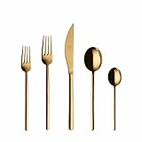 MEPRA 108822005 Due ORO 5-Piece Flatware Set, Gold