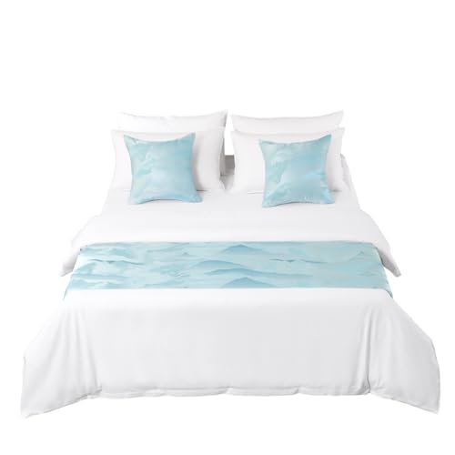 AMBERIS Bed Runners and Scarves, Modern Style Bed Scarf, Non-Fading, Soft (Cushion Covers Sold Separately)