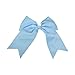Sky Blue Jumbo Bow Clip with Tails