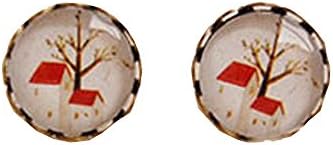 Pop Wild Womens Mori Hand-painted Gemstone Earrings.
