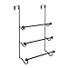 iDesign York Metal Over The Shower Door Towel Rack, Hooks for Master, Guest, Kids' Bathroom, 17.75