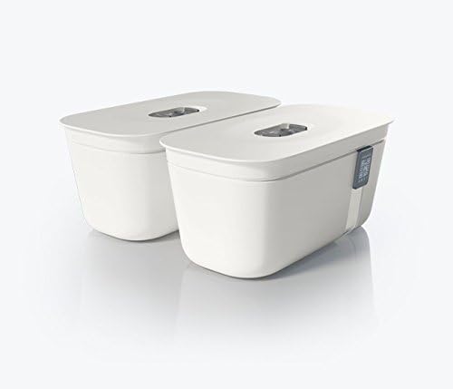 Vacuvita: Vacuum Seal Food Storage Set, 2 x 1 quart Containers, 4 Colors