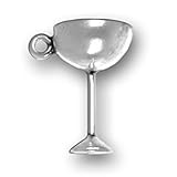Sterling Silver 3D Kitchen Cocktail Glass Goblet