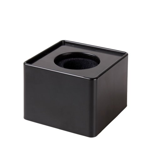 Ushoppingcart 1pc Black New Square Cube Pattern ABS Mic Microphone Interview Logo Flag Station 39mm Hole - Thumbnail 3
